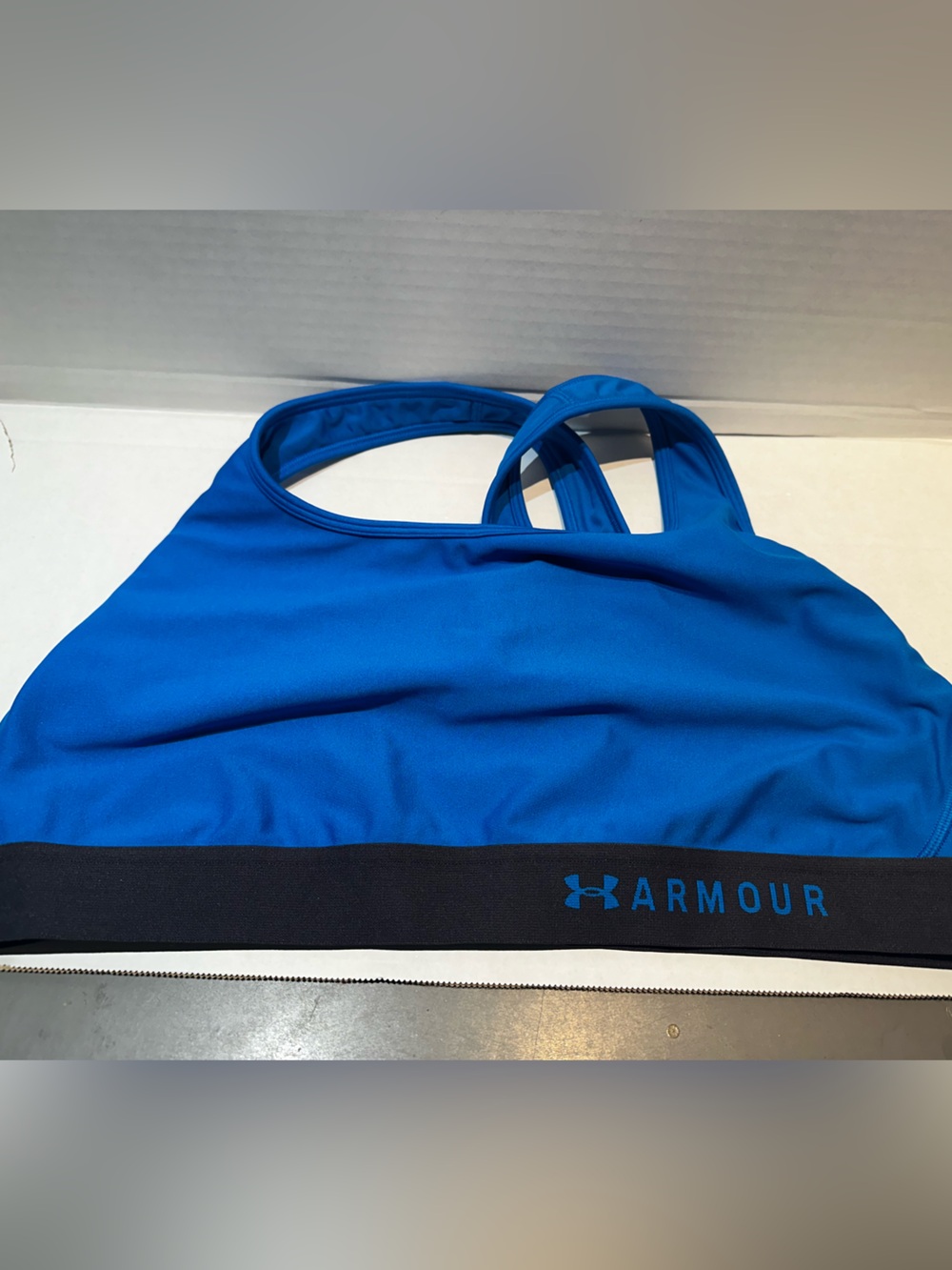 Under Armour Bright Blue Sports Bra with Black Band